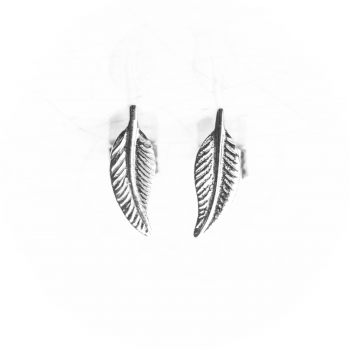 Bijou femme boucles d'oreilles plume en Or jaune ou Or blanc.