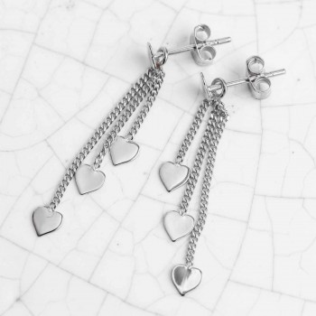 Boucle femme quatre coeur.