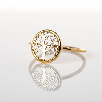 Bague arbre de vie en or 9 carats.