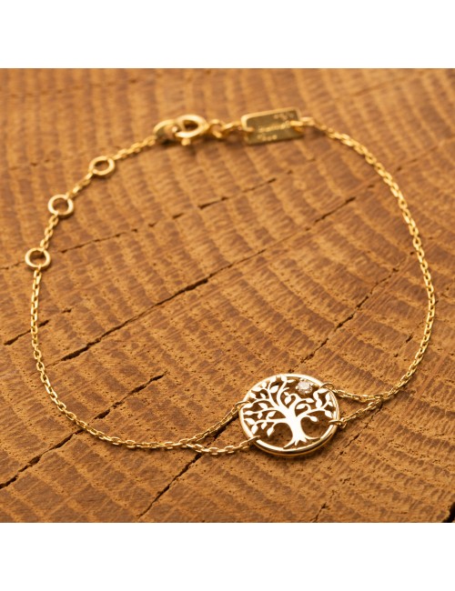 Bracelet arbre de vie en Or 18 carats.