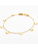 Bracelet breloques rondes en Or froissé