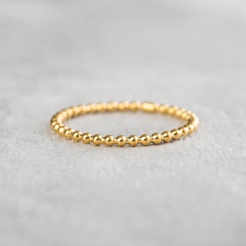 Bague fil perlé.