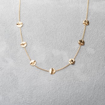 Collier 7 ronds froissés.