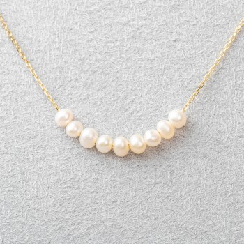 Collier en Or perles d'eau douce.