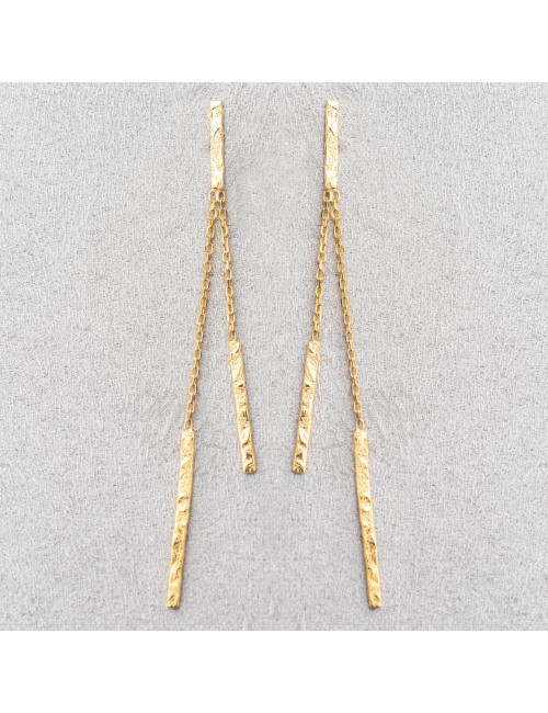 Boucle d'oreille femme fil grunge.