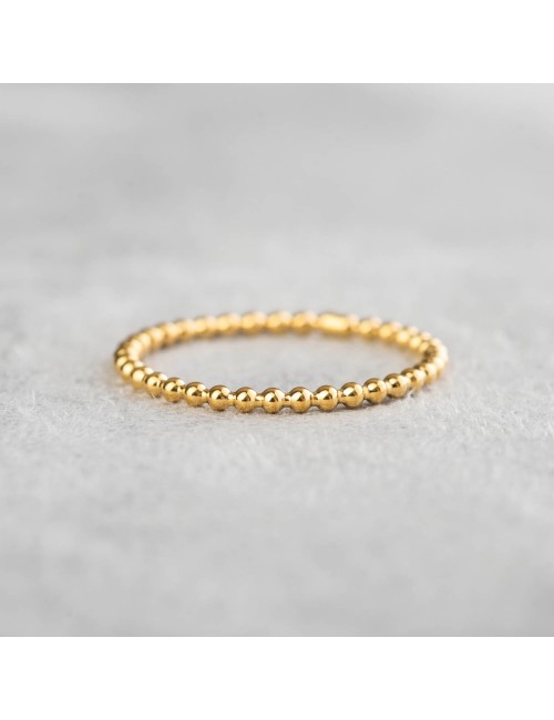 Bague femme fil perlé.