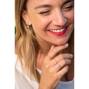 Bague femme fil perlé.