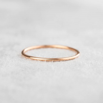 Bague fil simple or jaune blanc ou rose 18 Carats.