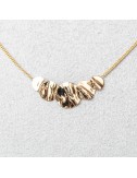 Collier femme 5 rond froissés dégradés en or 18 carats.