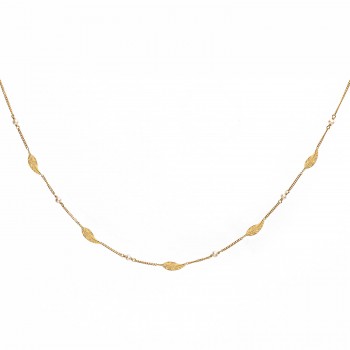 Collier femme plumes et perles d'eau douce en or 18 carats.