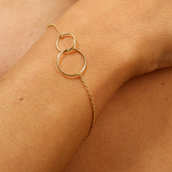 Bijou femme bracelet  4 ronds petit modèle fils ajourés